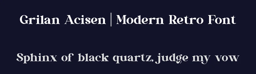 Grilan Acisen || Modern Retro Font by ErmediaStudio — Display Font — thumbnail 2