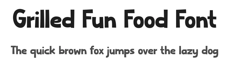 Grilled Fun Food Font by Skytroopas — Display Font