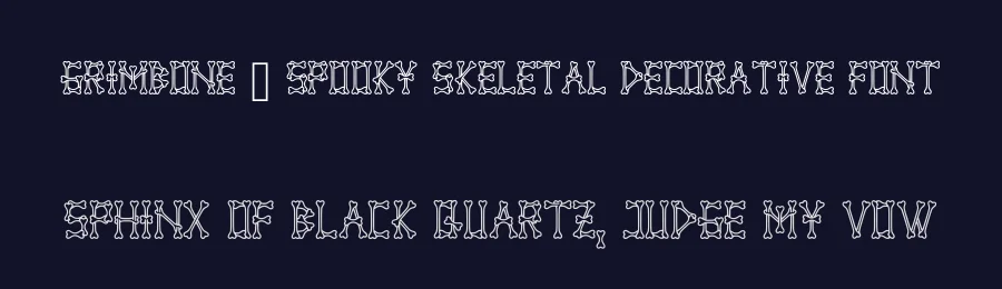 GRIMBONE — Spooky Skeletal Decorative Font by idealistudio — Decorative Font — thumbnail 2