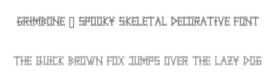 GRIMBONE — Spooky Skeletal Decorative Font by idealistudio — Decorative Font