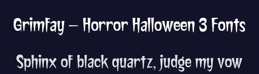 Grimfay – Horror Halloween 3 Fonts by Casloop Studio — Decorative Font — thumbnail 2