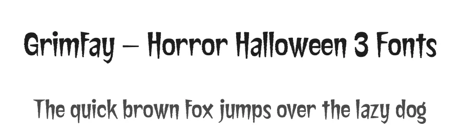 Grimfay – Horror Halloween 3 Fonts by Casloop Studio — Decorative Font