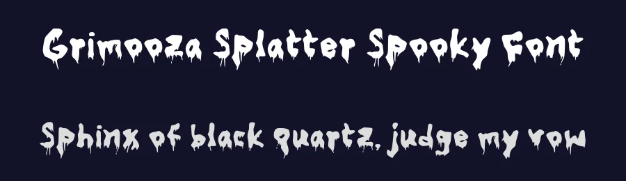 Grimooza Splatter Spooky Font by Mei Suseno — Decorative Font — thumbnail 2