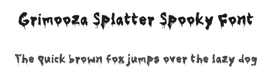 Grimooza Splatter Spooky Font by Mei Suseno — Decorative Font