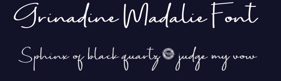 Grinadine Madalie Font by CalligraphyFonts.net — Script Handwritten Font — thumbnail 2