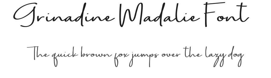 Grinadine Madalie Font by CalligraphyFonts.net — Script Handwritten Font