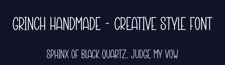 Grinch Handmade – Creative Style Font by creativeletter — Display Font — thumbnail 2