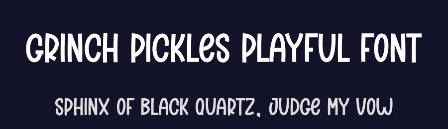 Grinch Pickles Playful Font by creativeletter — Display Font — thumbnail 2