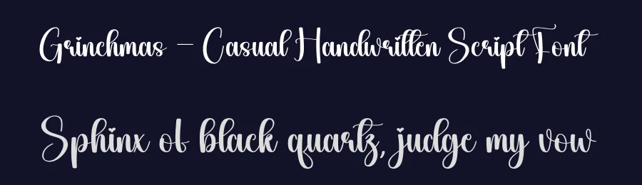 Grinchmas – Casual Handwritten Script Font by creativeletter — Script Handwritten Font — thumbnail 2