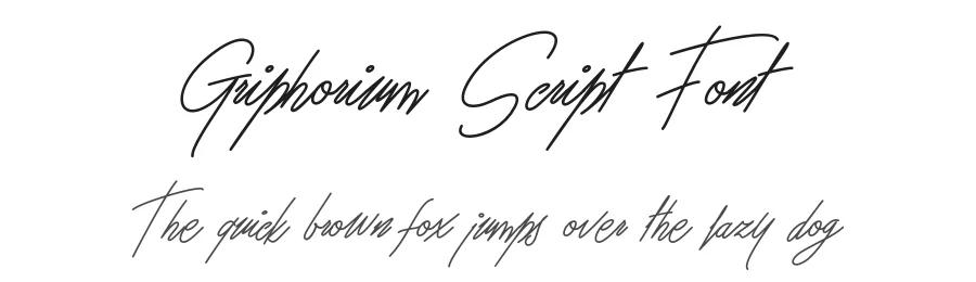 Griphorium Script Font by Mans Greback — Script Handwritten Font