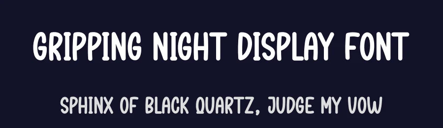 Gripping Night Display Font by creativeletter — Display Font — thumbnail 2