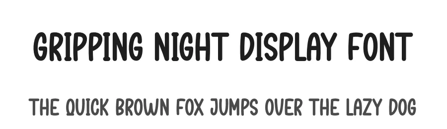 Gripping Night Display Font by creativeletter — Display Font