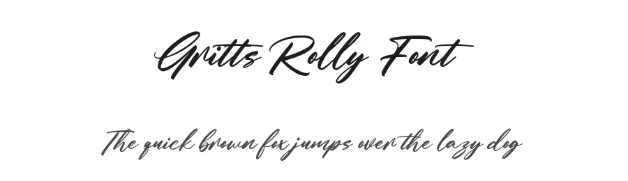 Gritts Rolly Font by Maulana Creative — Script Handwritten Font