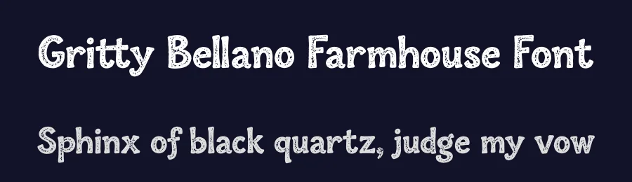 Gritty Bellano Farmhouse Font by letterhanna — Decorative Font — thumbnail 2