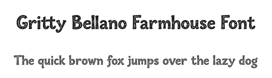 Gritty Bellano Farmhouse Font by letterhanna — Decorative Font