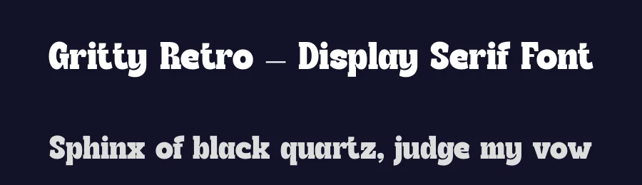 Gritty Retro – Display Serif Font by timelesstype.co — Display Font — thumbnail 2