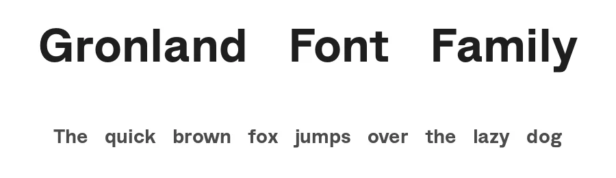 Gronland Font Family by Muhittin Güneş — Sans Serif Font