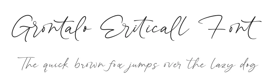 Grontalo Eriticall Font by stylishtype.co — Script Handwritten Font