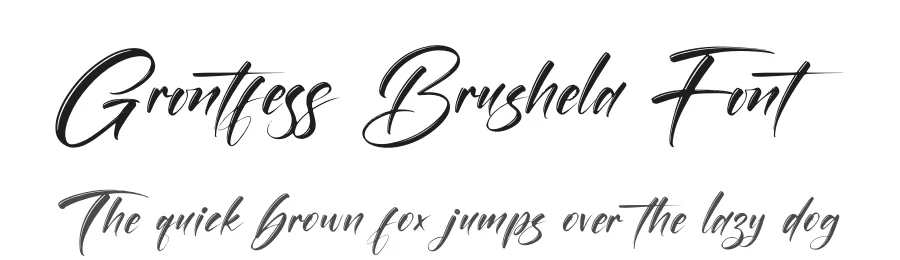 Grontfess Brushela Font by letternity β Script Handwritten Font