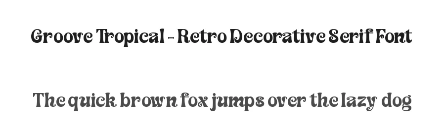 Groove Tropical – Retro Decorative Serif Font by timelesstype.co — Decorative Font