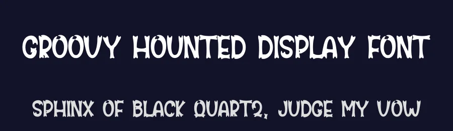 Groovy Hounted Display Font by freshtypeink — Display Font — thumbnail 2