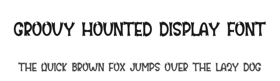 Groovy Hounted Display Font by freshtypeink — Display Font