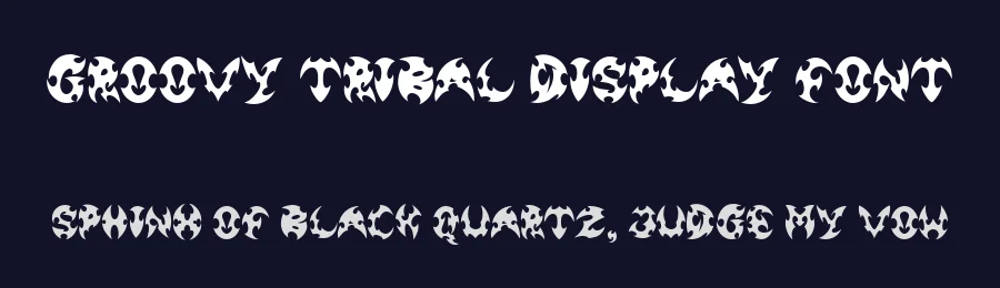 Groovy Tribal Display Font by Groovy Font — Display Font — thumbnail 2