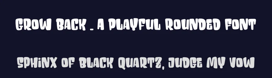 Grow Back – A Playful Rounded Font by [email protected] — Decorative Font — thumbnail 2