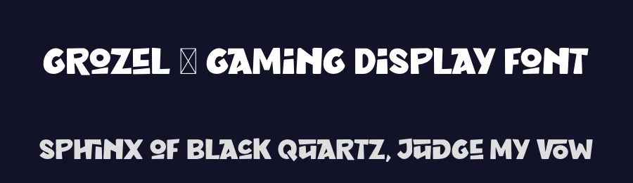Grozel – Gaming Display Font by Krakenbox — Display Font — thumbnail 2