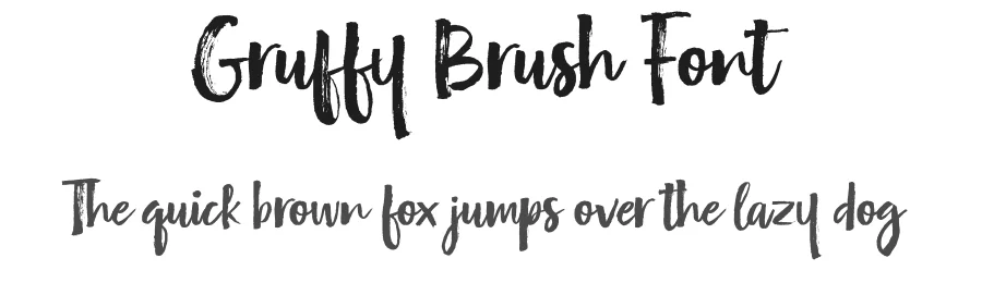 Gruffy Brush Font by stripesstudio — Script Handwritten Font