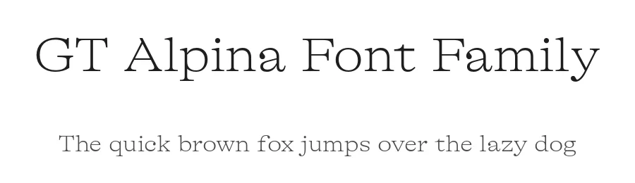 GT Alpina Font Family by Grilli Type — Serif Font
