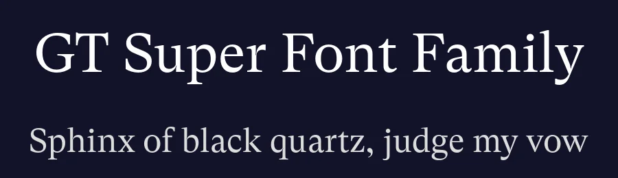 GT Super Font Family by Grilli Type — Serif Font — thumbnail 2
