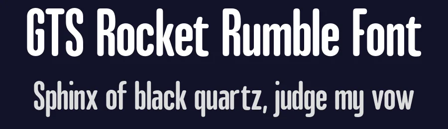GTS Rocket Rumble Font by Graptail — Sans Serif Font — thumbnail 2