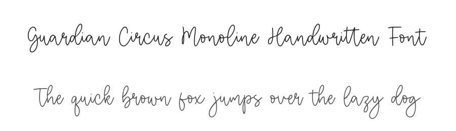 Guardian Circus Monoline Handwritten Font by balpirick — Script Handwritten Font