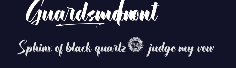 Guardsman Font by CalligraphyFonts.net — Script Handwritten Font — thumbnail 2