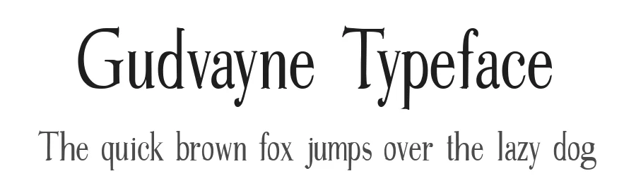 Gudvayne Typeface by D&K_project β Serif Font