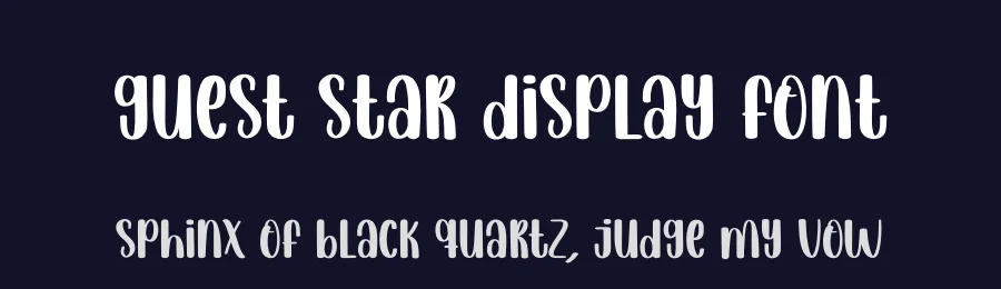 Guest Star Display Font by creativeletter — Display Font — thumbnail 2