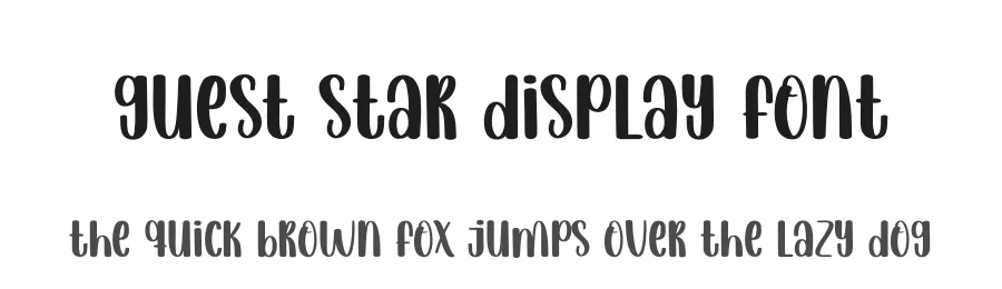 Guest Star Display Font by creativeletter — Display Font