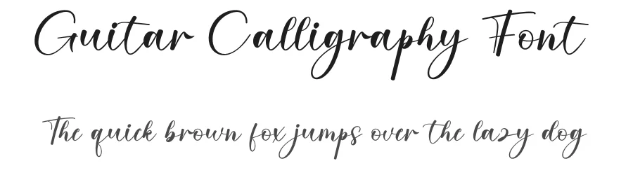Guitar Calligraphy Font by creativeletter — Script Handwritten Font