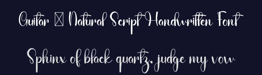 Guitar – Natural Script Handwritten Font by freshtypeink — Script Handwritten Font — thumbnail 2