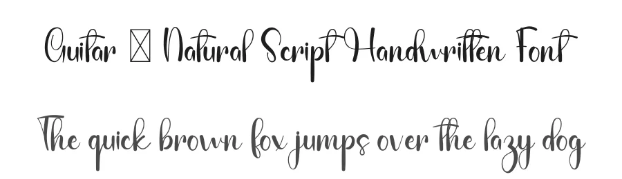 Guitar – Natural Script Handwritten Font by freshtypeink — Script Handwritten Font