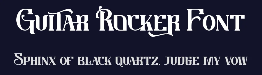 Guitar Rocker Font by Thomas Aradea — Display Font — thumbnail 2