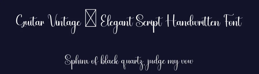 Guitar Vintage – Elegant Script Handwritten Font by freshtypeink — Script Handwritten Font — thumbnail 2