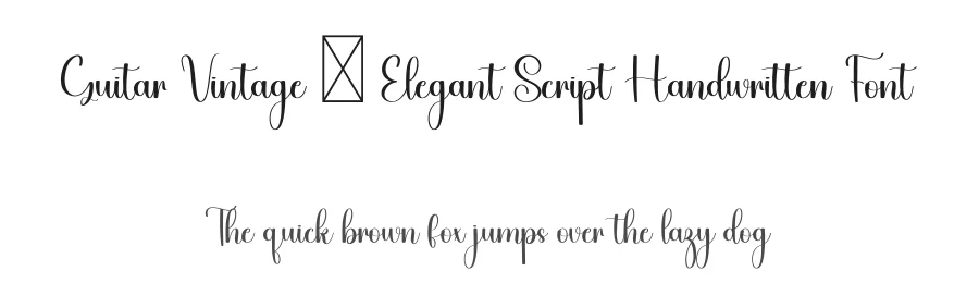 Guitar Vintage – Elegant Script Handwritten Font by freshtypeink — Script Handwritten Font
