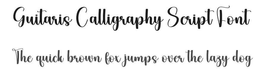 Guitaris Calligraphy Script Font by creativeletter — Script Handwritten Font