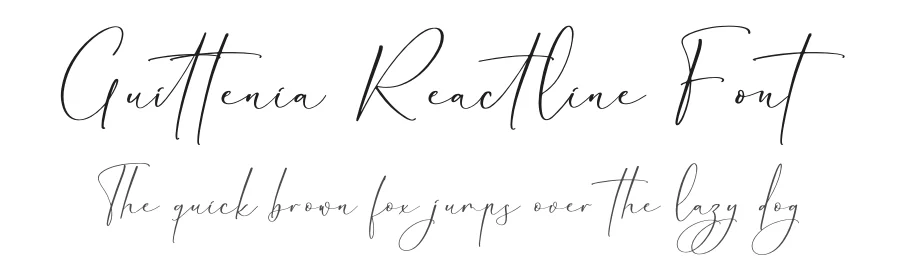 Guittenia Reactline Font by letterfabric — Script Handwritten Font