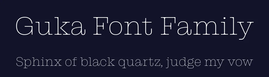 Guka Font Family by Fontfabric Type Foundry — Serif Font — thumbnail 2