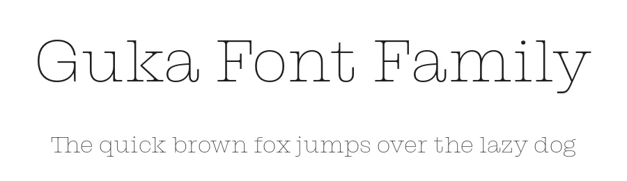 Guka Font Family by Fontfabric Type Foundry — Serif Font