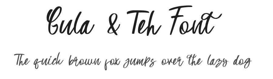 Gula & Teh Font by tokomajubersama — Script Handwritten Font