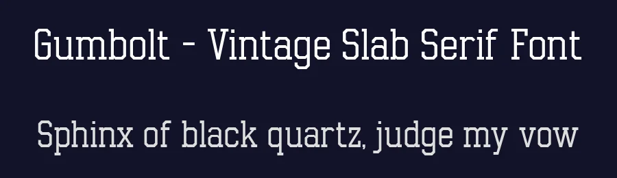 Gumbolt – Vintage Slab Serif Font by Arterfak — Slab Serif Font — thumbnail 2